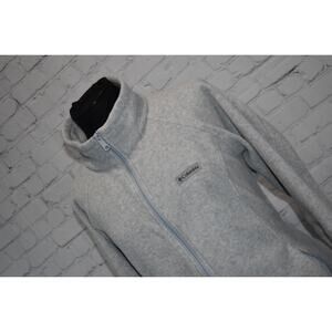Columbia Fleece Jacket Womens Size 1X PLUS Full Zip Gray Full Zip Pockets
